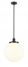 Innovations Lighting 201S-OB-G201-14-LED - Beacon - 1 Light - 14 inch - Oil Rubbed Bronze - Stem Hung - Pendant