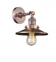 Innovations Lighting 203-AC-M3-LED - Railroad - 1 Light - 8 inch - Antique Copper - Adjustable Sconce