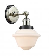 Innovations Lighting 203PN-BPBK-HRBK-G531 - Oxford - 1 Light - 8 inch - Polished Nickel - Sconce