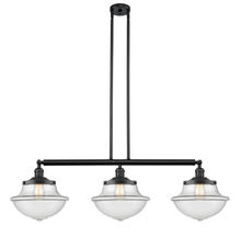 Innovations Lighting 213-BK-G542 - Oxford - 3 Light - 42 inch - Matte Black - Stem Hung - Adjustable Island Light