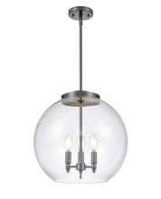 Innovations Lighting 221-3S-BK-G122-16 - Athens - 3 Light - 16 inch - Matte Black - Cord hung - Pendant