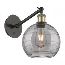 Innovations Lighting 317-1W-BAB-G1213-8SM - Athens Deco Swirl - 1 Light - 8 inch - Black Antique Brass - Sconce