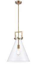 Innovations Lighting 411-1SL-BB-G411-14CL - Newton Cone - 1 Light - 14 inch - Brushed Brass - Pendant