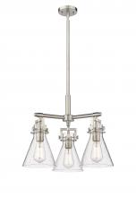 Innovations Lighting 411-3CR-SN-G411-7SDY - Newton Cone - 3 Light - 21 inch - Satin Nickel - Pendant