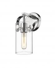 Innovations Lighting 423-1W-PC-4CL - Pilaster - 1 Light - 7 inch long Glass - Polished Chrome - Sconce