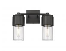 Innovations Lighting 428-2W-BK-G428-7CL - Bolivar - 2 Light - 14 inch - Matte Black - Bath Vanity Light