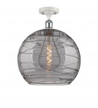 Innovations Lighting 516-1C-WPC-G1213-14SM - Athens Deco Swirl - 1 Light - 14 inch - White Polished Chrome - Semi-Flush Mount