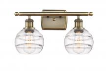 Innovations Lighting 516-2W-AB-G556-6CL - Rochester - 2 Light - 16 inch - Antique Brass - Bath Vanity Light