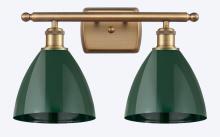 Innovations Lighting 516-2W-BB-MBD-75-GR - Plymouth - 2 Light - 18 inch - Brushed Brass - Bath Vanity Light