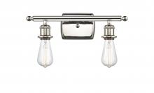 Innovations Lighting 516-2W-PN - Bare Bulb - 2 Light - 16 inch - Polished Nickel - Bath Vanity Light