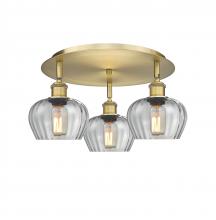 Innovations Lighting 516-3C-BB-G92 - Fenton - 3 Light - 18 inch - Brushed Brass - Flush Mount