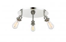 Innovations Lighting 516-3C-PN - Ballston - 3 Light - 12 inch - Polished Nickel - Flush Mount