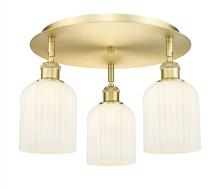 Innovations Lighting 516-3C-SG-G559-5GWH - Bridal Veil - 3 Light - 17 inch - Satin Gold - Flush Mount