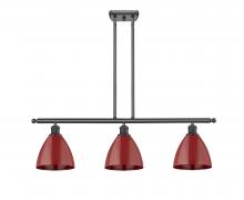 Innovations Lighting 516-3I-BK-MBD-75-RD - Plymouth - 3 Light - 36 inch - Matte Black - Cord hung - Island Light