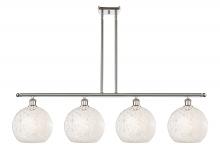 Innovations Lighting 516-4I-PN-G1216-10WM - White Mouchette - 4 Light - 48 inch - Polished Nickel - Stem Hung - Island Light