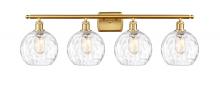 Innovations Lighting 516-4W-SG-G1215-8 - Athens Water Glass - 4 Light - 38 inch - Satin Gold - Bath Vanity Light