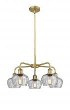 Innovations Lighting 516-5CR-BB-G92 - Fenton - 5 Light - 25 inch - Brushed Brass - Chandelier