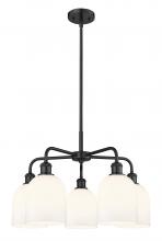 Innovations Lighting 516-5CR-BK-G558-6GWH - Bella - 5 Light - 24 inch - Matte Black - Chandelier