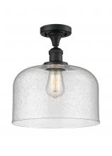 Innovations Lighting 517-1CH-BK-G74-L-LED - Bell - 1 Light - 12 inch - Matte Black - Semi-Flush Mount