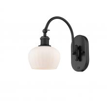 Innovations Lighting 518-1W-BK-G91 - Fenton - 1 Light - 7 inch - Matte Black - Sconce