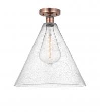 Innovations Lighting 616-1F-AC-GBC-164 - Berkshire - 1 Light - 16 inch - Antique Copper - Semi-Flush Mount