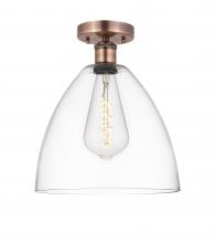 Innovations Lighting 616-1F-AC-GBD-122 - Bristol - 1 Light - 12 inch - Antique Copper - Semi-Flush Mount