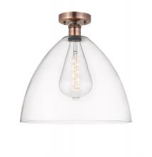 Innovations Lighting 616-1F-AC-GBD-162 - Bristol - 1 Light - 16 inch - Antique Copper - Semi-Flush Mount