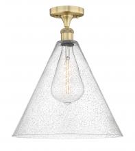 Innovations Lighting 616-1F-BB-GBC-164 - Berkshire - 1 Light - 16 inch - Brushed Brass - Semi-Flush Mount