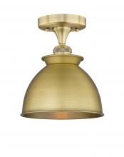 Innovations Lighting 616-1F-BB-M14-BB - Adirondack - 1 Light - 8 inch - Brushed Brass - Semi-Flush Mount