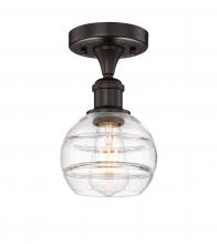 Innovations Lighting 616-1F-OB-G556-6CL - Rochester - 1 Light - 6 inch - Oil Rubbed Bronze - Semi-Flush Mount