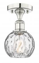 Innovations Lighting 616-1F-PN-G1215-6 - Athens Water Glass - 1 Light - 6 inch - Polished Nickel - Semi-Flush Mount