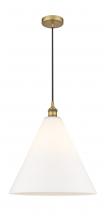 Innovations Lighting 616-1P-BB-GBC-161 - Berkshire - 1 Light - 16 inch - Brushed Brass - Cord hung - Pendant