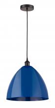 Innovations Lighting 616-1P-OB-MBD-16-BL-LED - Plymouth - 1 Light - 16 inch - Oil Rubbed Bronze - Cord hung - Mini Pendant