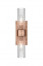 Innovations Lighting 617-2W-AC-G617-8SCL - Boreas - 2 Light - 18 inch - Antique Copper - Bath Vanity Light