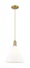Innovations Lighting 716-1P-BB-GBC-121 - Berkshire Glass - 1 Light - 12 inch - Brushed Brass - Cord hung - Mini Pendant