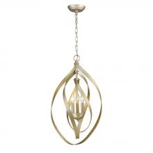 Golden 2220-3P WG - Nicolette 3 Light Pendant in White Gold