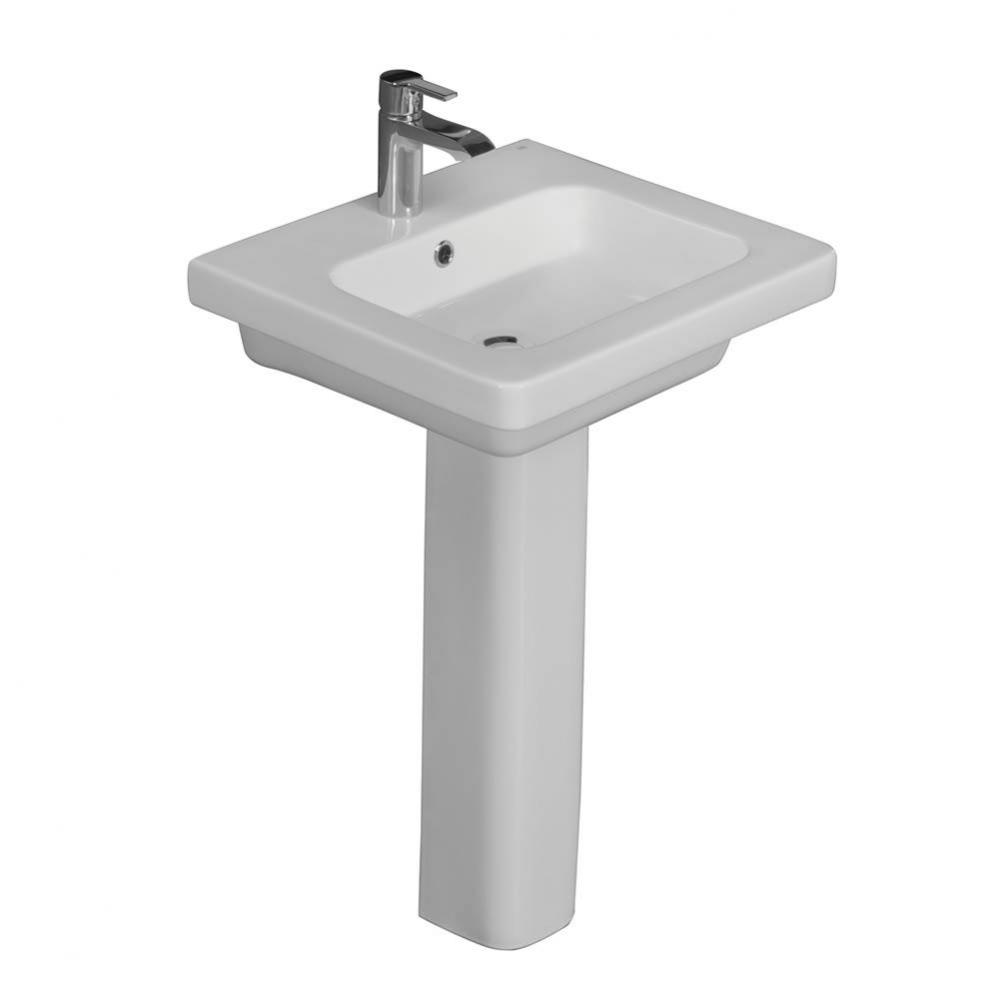 Resort 500 Pedestal Lavatory,White-1 hole