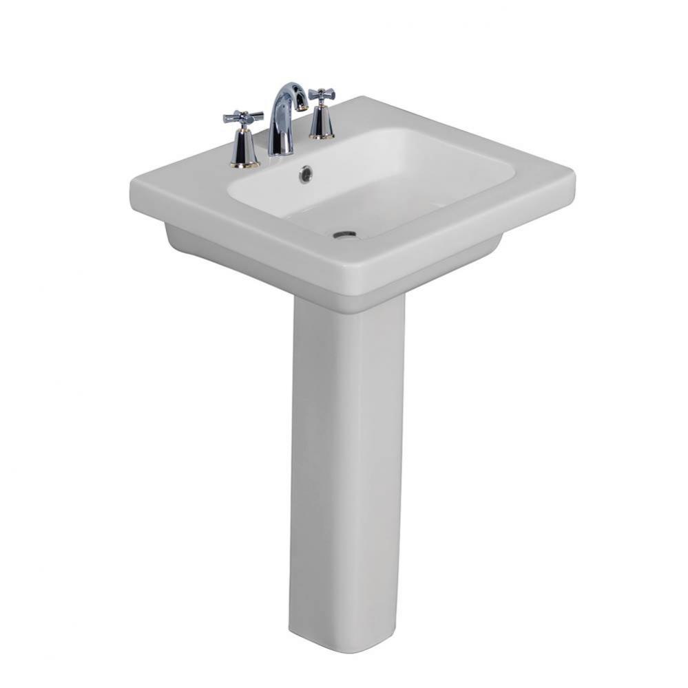 Resort 650 Pedestal Lavatory,White-8&apos;&apos; Widespread