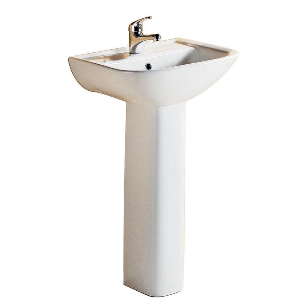 Lara 510 Pedestal Lavatory8&apos;&apos; widespread, White