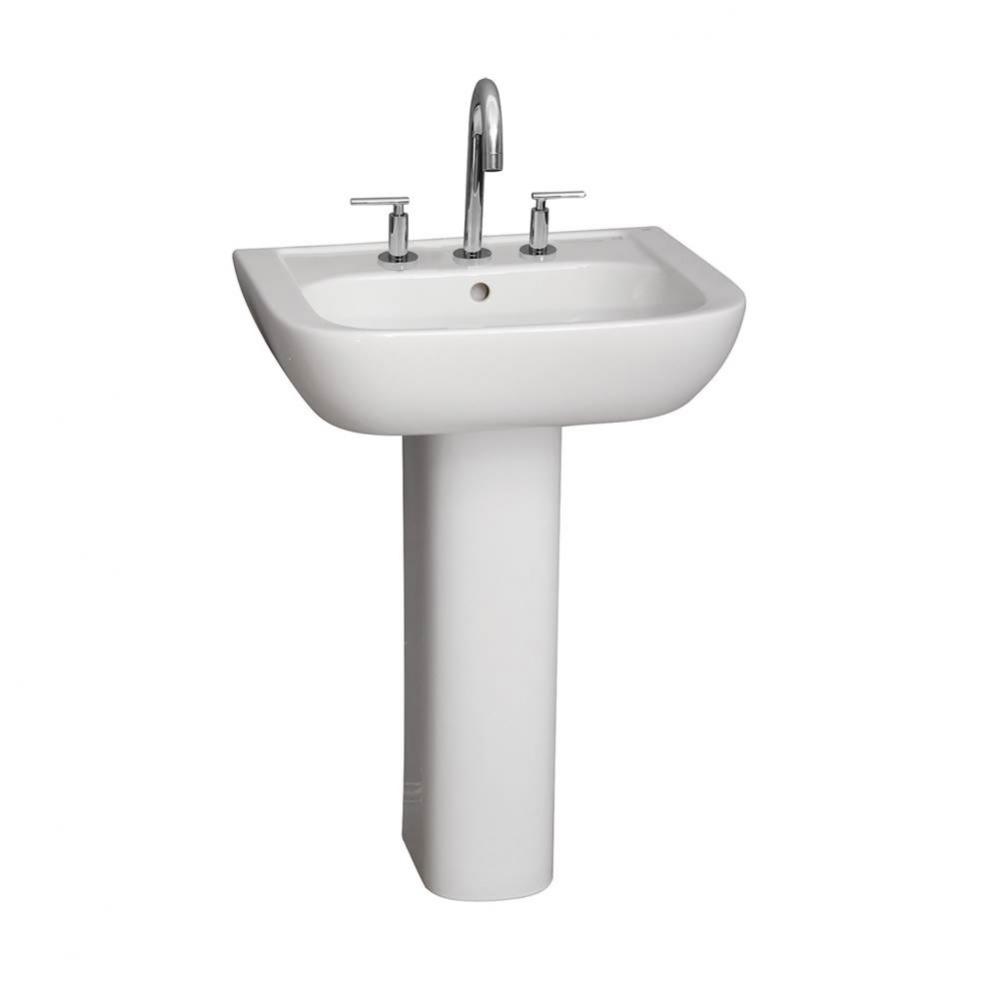 Caroline 550 Pedestal LavatoryWhite-8&apos;&apos; Widespread