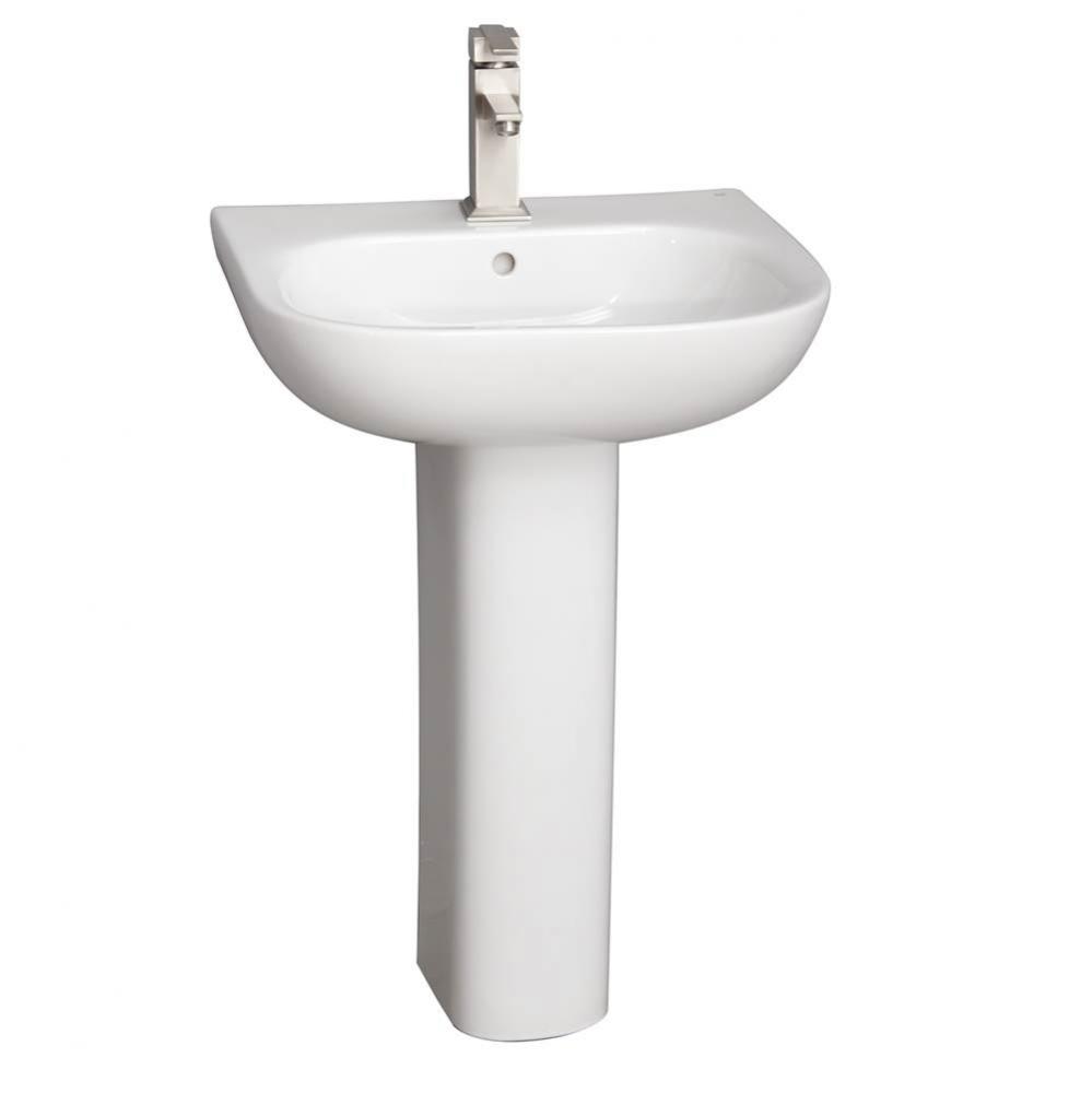 Tonique 450 Pedestal Lavatory,White-1 hole