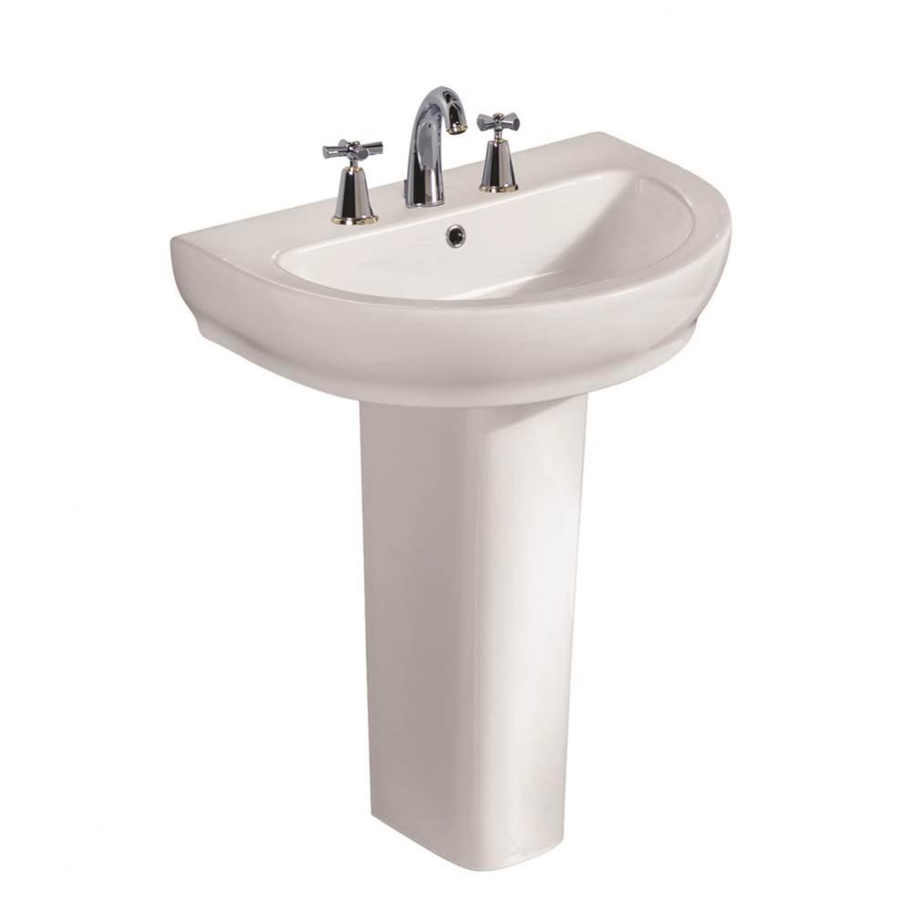 Harmony 650 Pedestal Lavatory,White-8&apos;&apos; Widespread