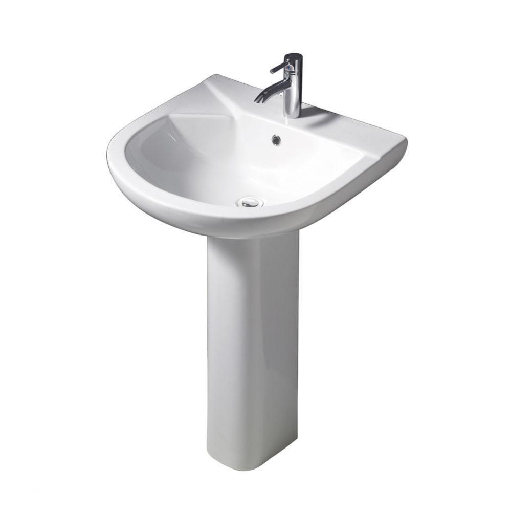 Anabel 555 Pedestal Lavatory8&apos;&apos;cc, White