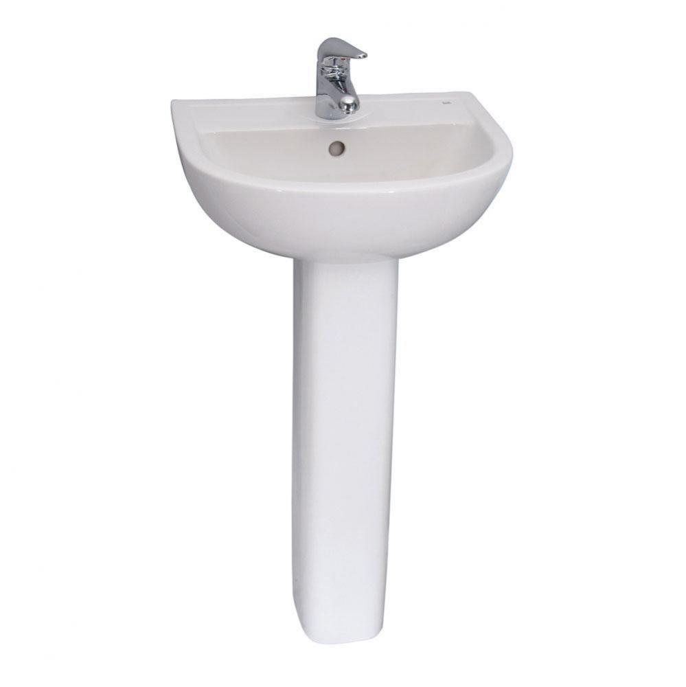 Compact 500 Pedestal Lavatory8&apos;&apos; cc, White