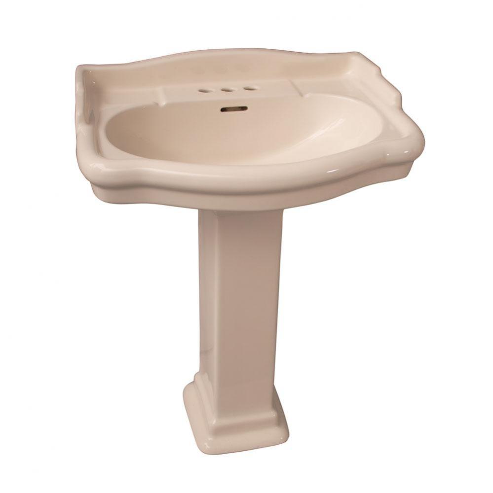 Stanford 660 Pedestal Lavatory, 4&apos;&apos;cc, Bisque