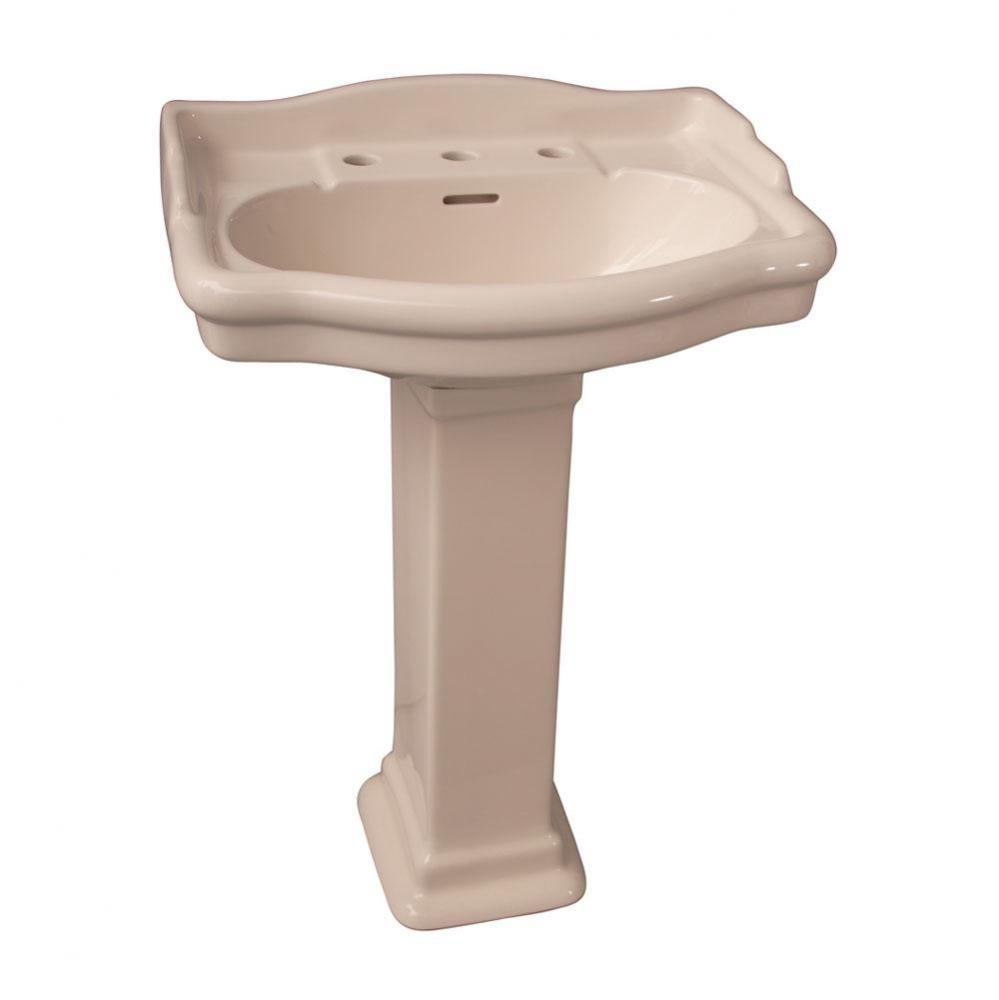 Stanford 600 Pedestal Lavatory, 8&apos;&apos;cc, Bisque