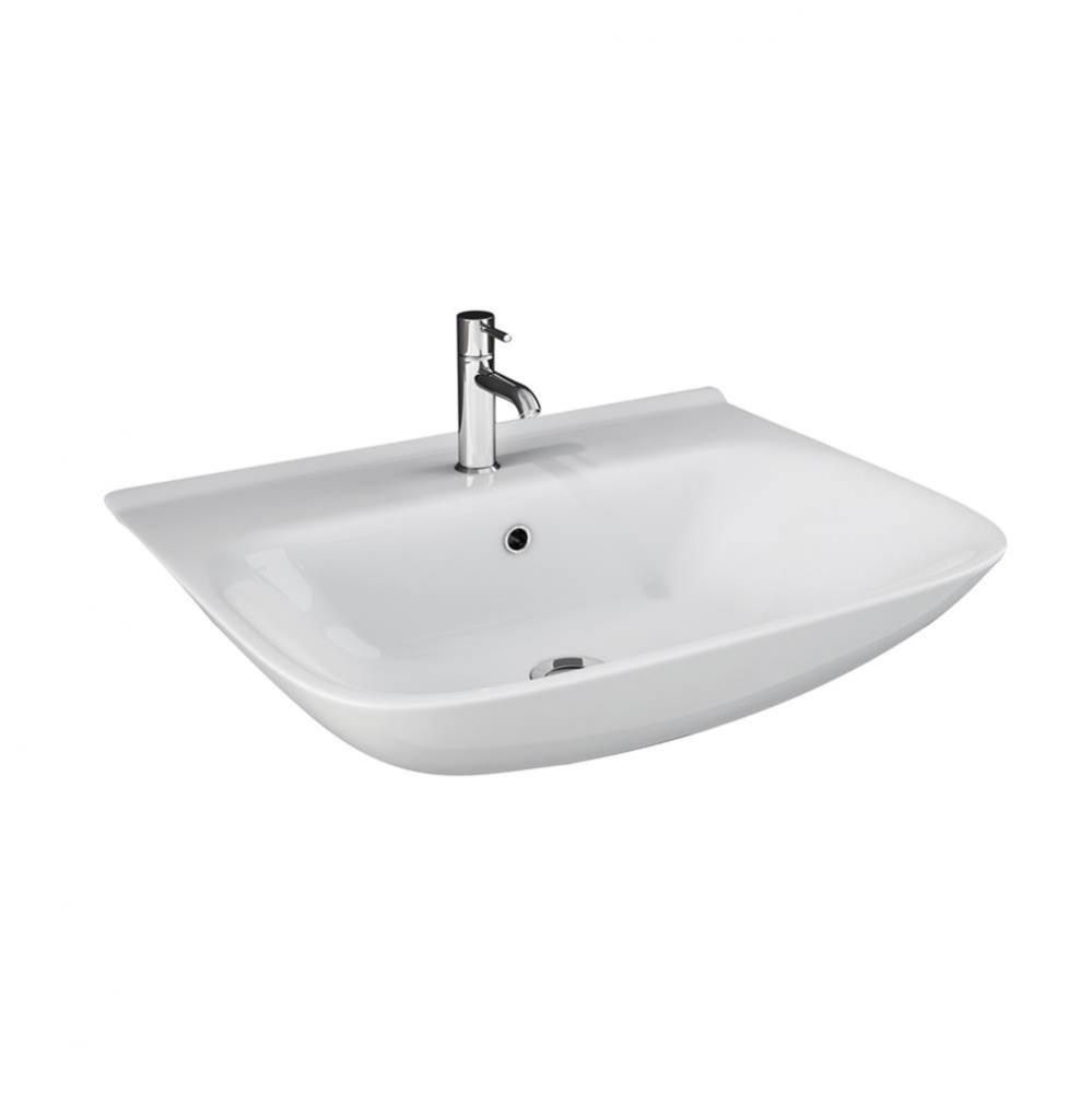 Eden 520 Wall-Hung Basin,1-Hole, White