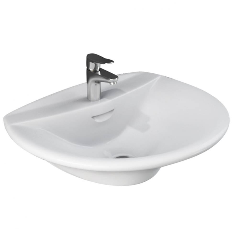 Venice 520 Wall-Hung Basin1-Hole, White