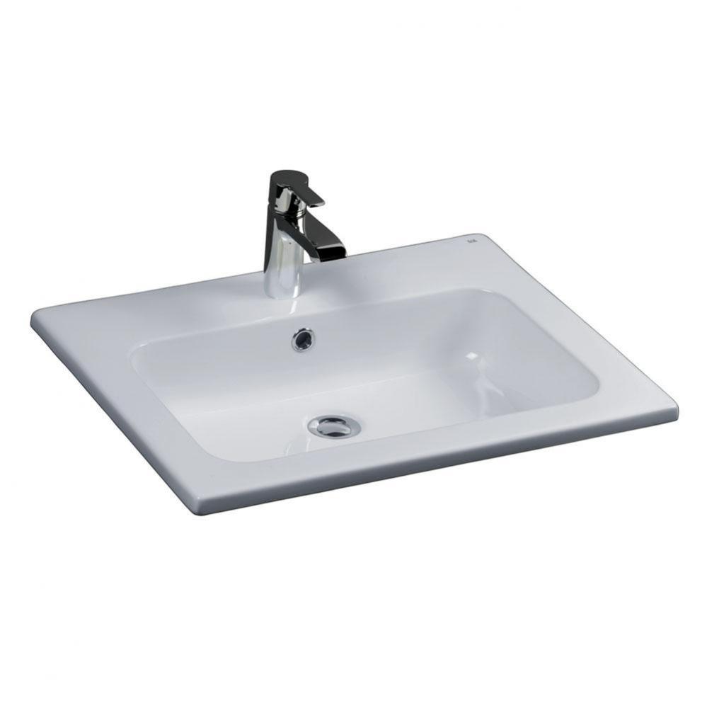 Cilla 24&apos;&apos; Drop-In Basin1 Hole, White