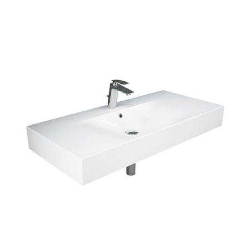 Des 1010 Wall-Hung Basin 1-hole, White